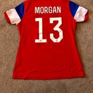 Red, white, and blue Alex Morgan Soccer Jersey